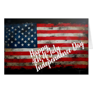 Patriotic 4th of July Independence Day Art Card