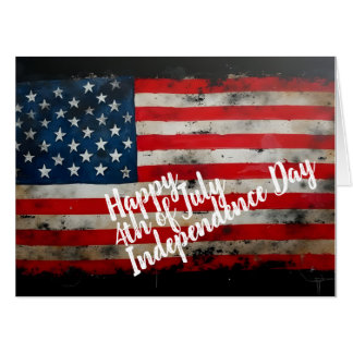 Patriotic 4th of July Independence Day Art Card