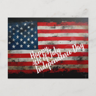 Patriotic 4th of July Independence Day Art Holiday Postcard