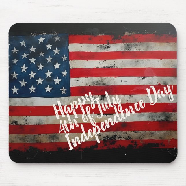 Patriotic 4th of July Independence Day Art Mouse Pad (Front)