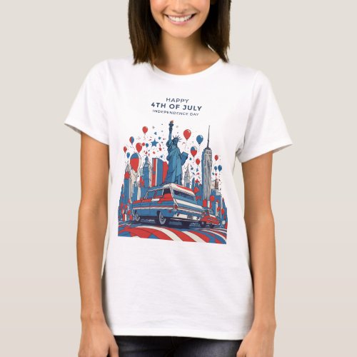 Patriotic 4th of July Independence Day T_Shirt _ S