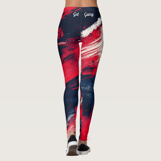 Patriotic 4th of July Leggings (Back)