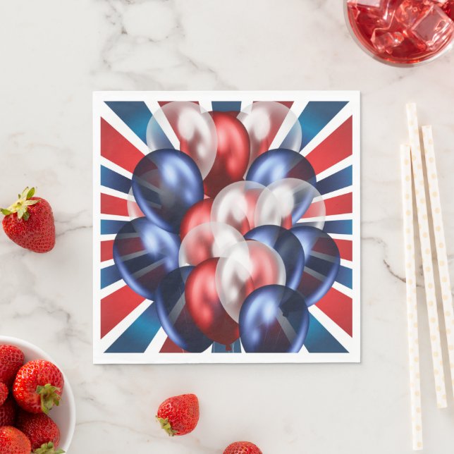 Patriotic 4th of July Luncheon Napkins (Insitu)