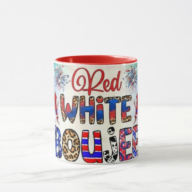Patriotic 4th of July Mug USA Independence Day (Center)