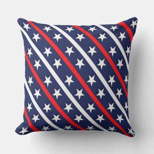Patriotic 4th of July Outdoor Pillow