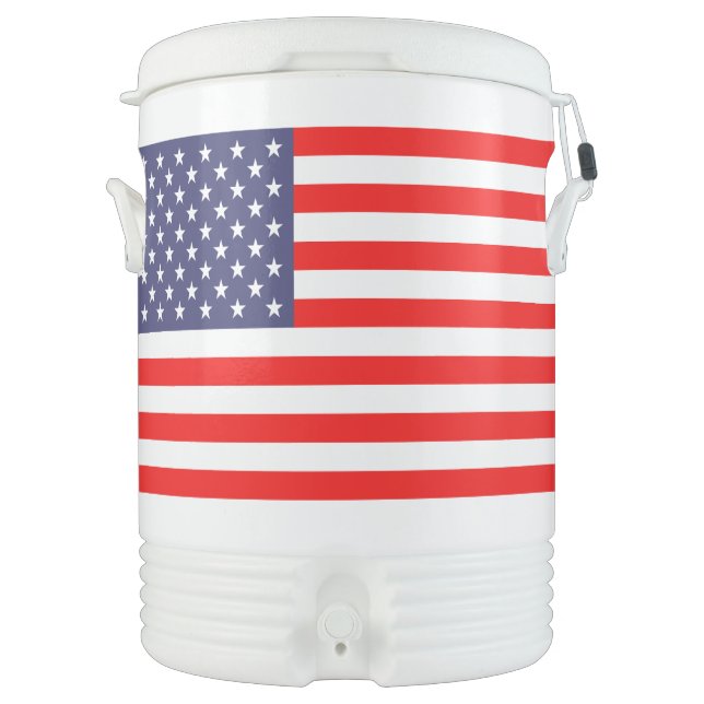 Patriotic 4th of July party custom beverage cooler (Front)