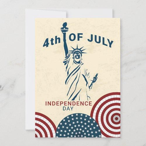 Patriotic 4th of July Party Invitation card