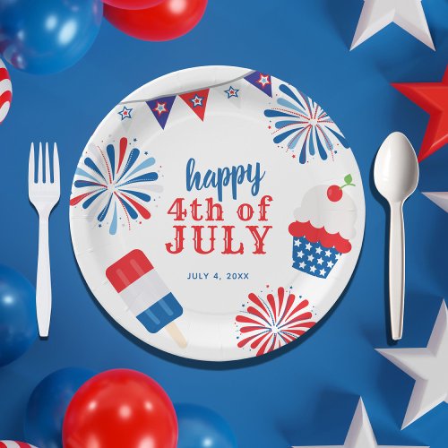 Patriotic 4th of July Party Paper Plates