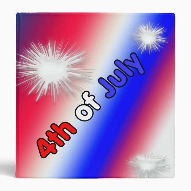 Patriotic 4th of July Photo Album Binder (Front)