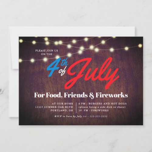 Patriotic 4th of July Rustic Summer Party