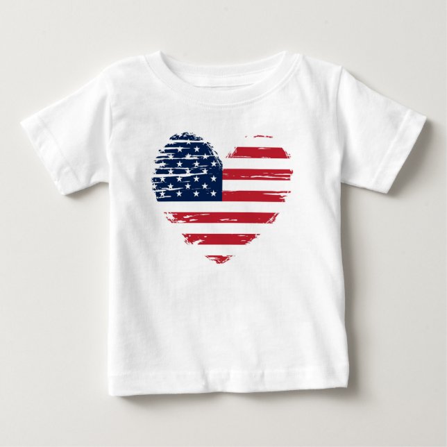 Patriotic 4th of July Star Baby T-shirt  (Front)