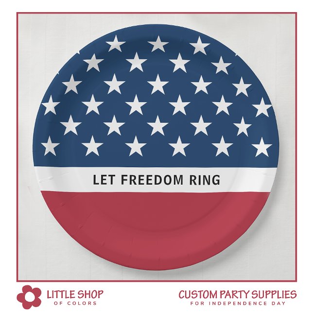Patriotic 4th of July Stars and Stripes Paper Plates (Creator Uploaded)