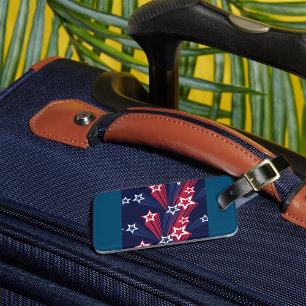 Patriotic 4th of July Stars Red White And Blue Luggage Tag