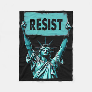 Patriotic 4th Of July Statue Of Liberty Resist Tru Fleece Blanket