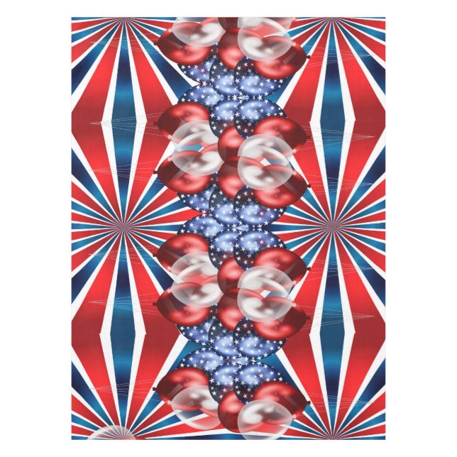 Patriotic 4th of July Tablecloth (Front)