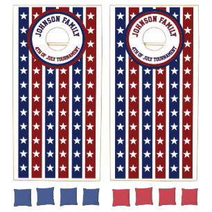 Patriotic 4th of july Tournament Cornhole Set