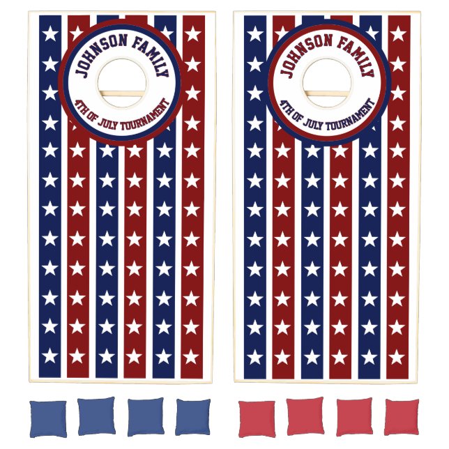 Patriotic 4th of july Tournament Cornhole Set (Set)