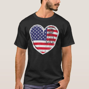Patriotic 4th Of July Us Flag Red White & Blue Lab T-Shirt