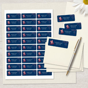 Patriotic 4th of July USA Independence Day Label