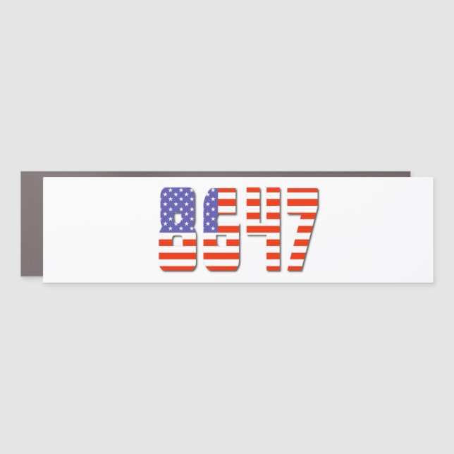 Patriotic 8647  car magnet (Front)