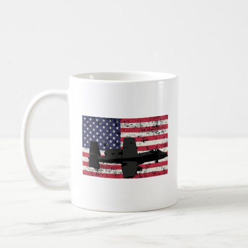 Patriotic A_10 Warthog jet American flag  Coffee Mug