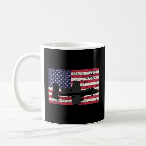 Patriotic A_10 Warthog jet American flag  Coffee Mug