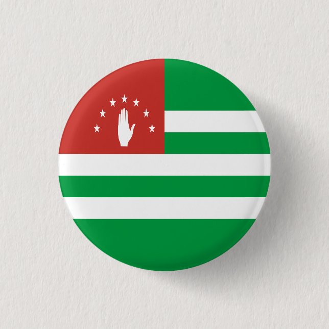 Patriotic Abkhazia Flag Button (Front)