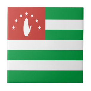 Patriotic Abkhazia Flag Ceramic Tile