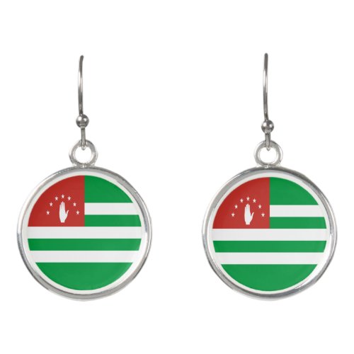 Patriotic Abkhazia Flag Earrings