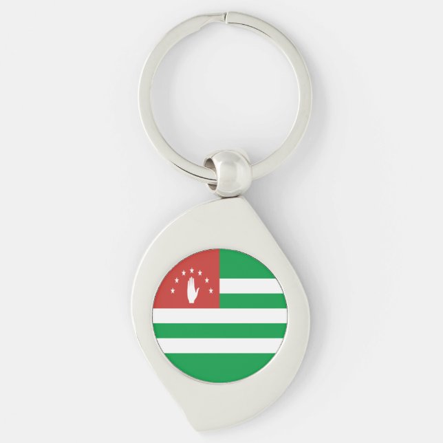 Patriotic Abkhazia Flag Keychain (Front)