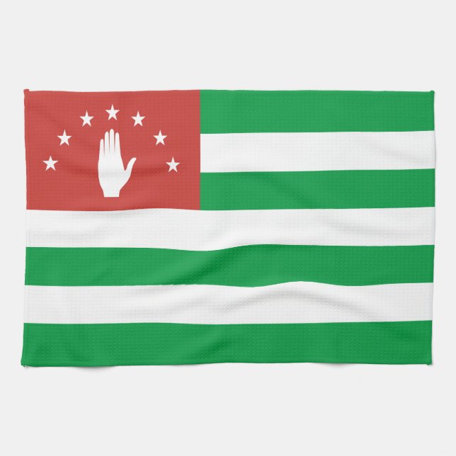 Patriotic Abkhazia Flag Kitchen Towel (Horizontal)