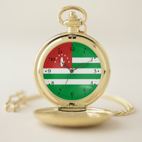 Patriotic Abkhazia Flag Pocket Watch