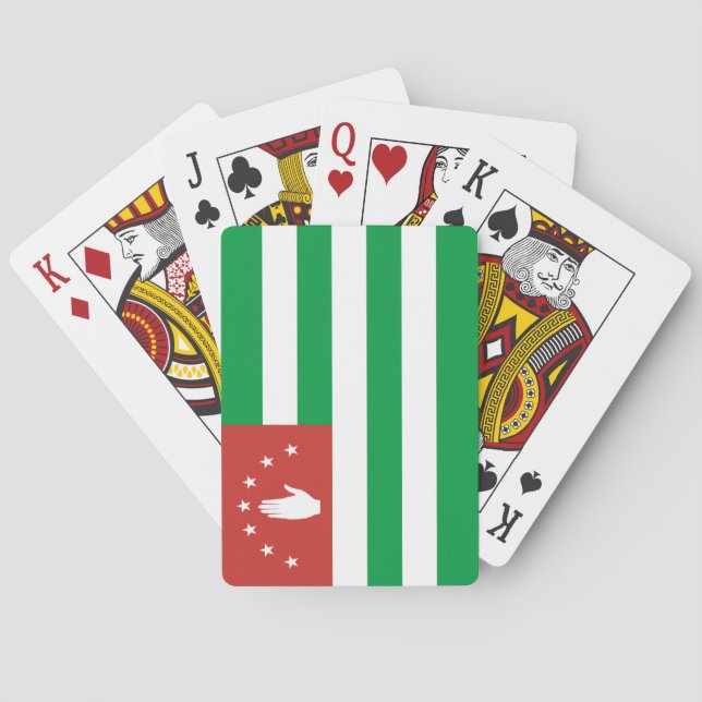 Patriotic Abkhazia Flag Poker Cards (Back)