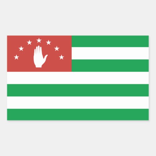 Patriotic Abkhazia Flag Rectangular Sticker