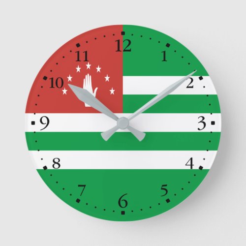 Patriotic Abkhazia Flag Round Clock