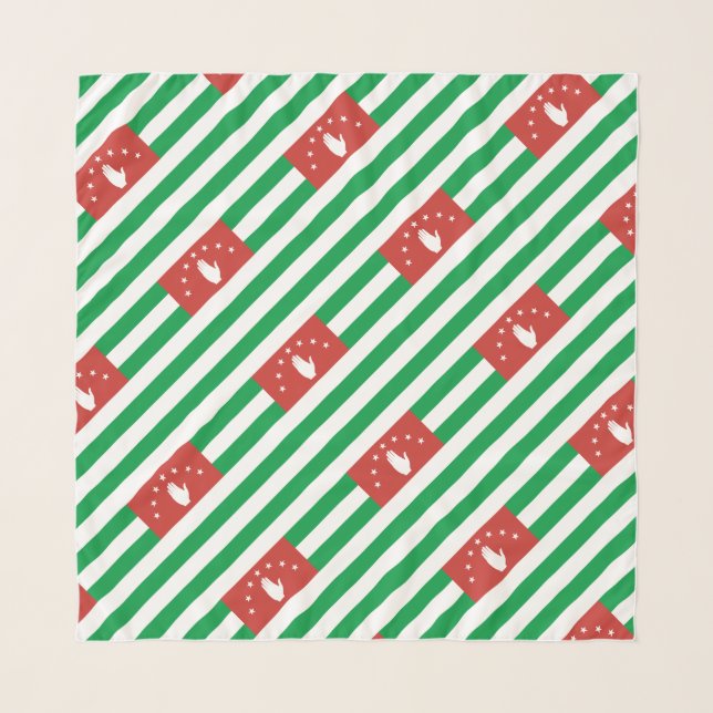 Patriotic Abkhazia Flag Scarf (Front)