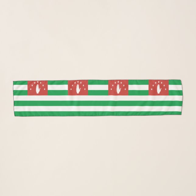 Patriotic Abkhazia Flag Scarf (Front (Horizontal))