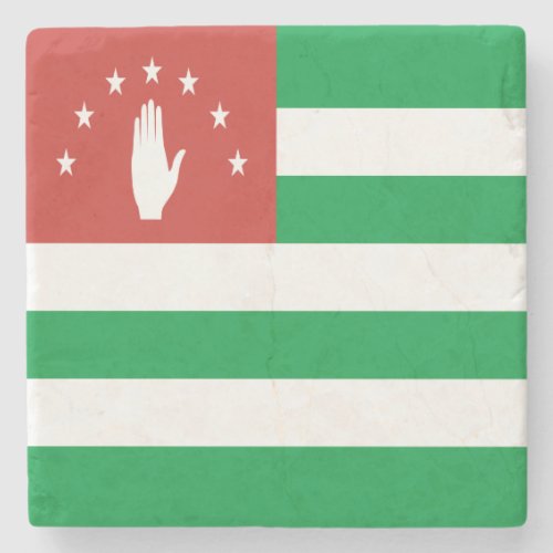 Patriotic Abkhazia Flag Stone Coaster