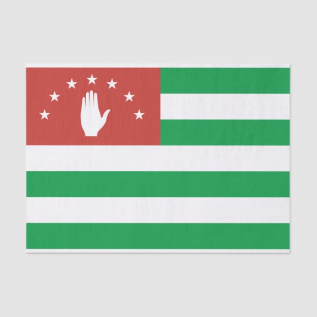 Patriotic Abkhazia Flag Tissue Paper (Front)