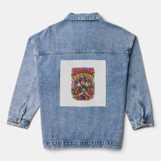 Patriotic Abraham Drinkin Retro Denim Jacket
