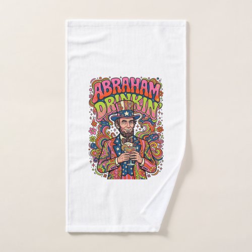 Patriotic Abraham Drinkin Retro Hand Towel