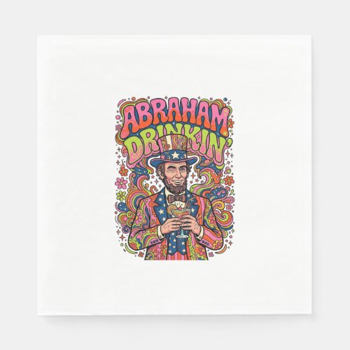 Patriotic Abraham Drinkin Retro Napkins