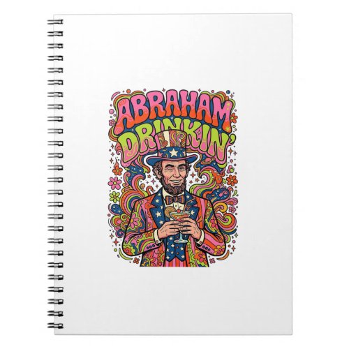 Patriotic Abraham Drinkin Retro Notebook