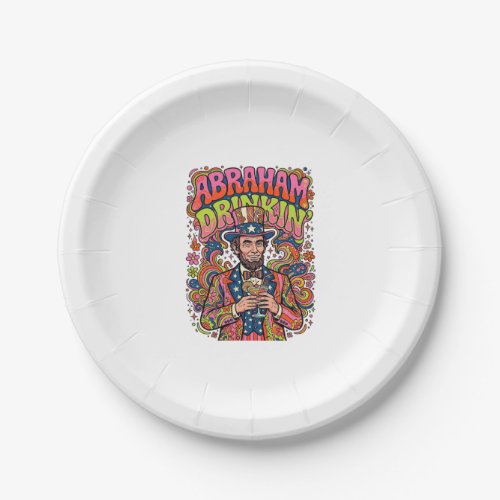 Patriotic Abraham Drinkin Retro Paper Plates