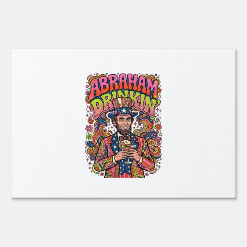 Patriotic Abraham Drinkin Retro Sign