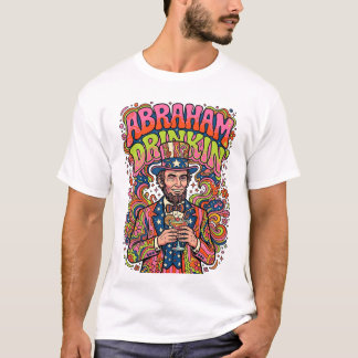 Patriotic Abraham Drinkin Retro T-Shirt