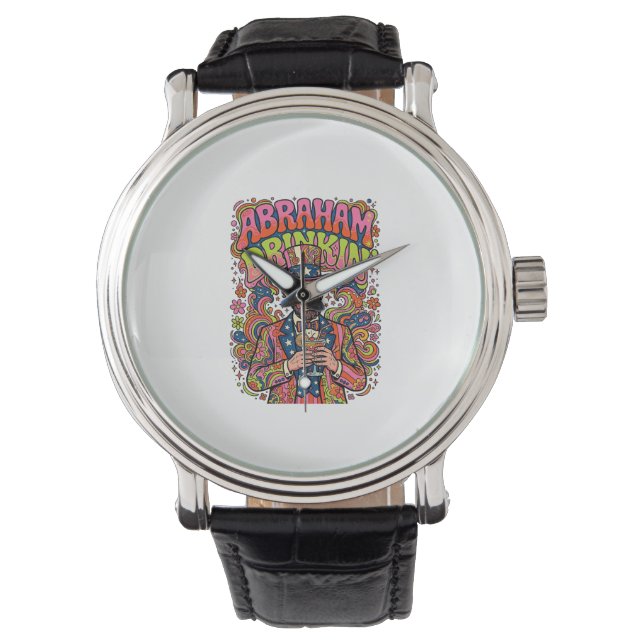 Patriotic Abraham Drinkin Retro Watch (Front)