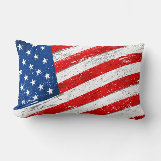 Patriotic Accent Throw Pillow  (Front)