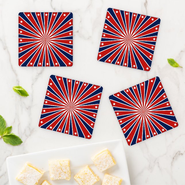 Patriotic Acrylic Coaster Set (In Situ)