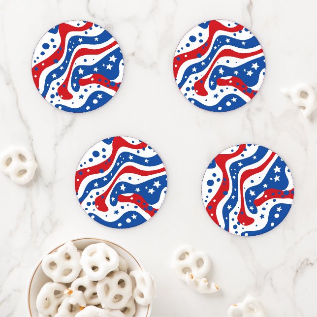 Patriotic Acrylic Coaster Set (In Situ)